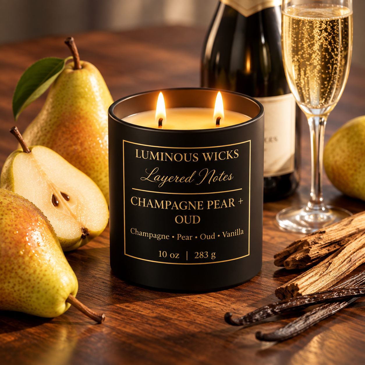 Cedarwood & Champagne Pear 10oz Candle
