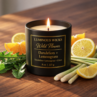 Dandelion & Lemongrass 8oz Candle
