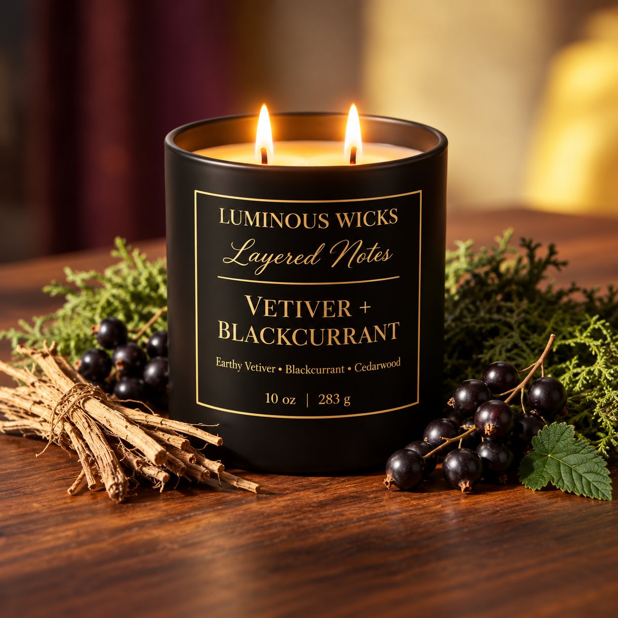 Vetiver & Blackcurrant 10oz Candle