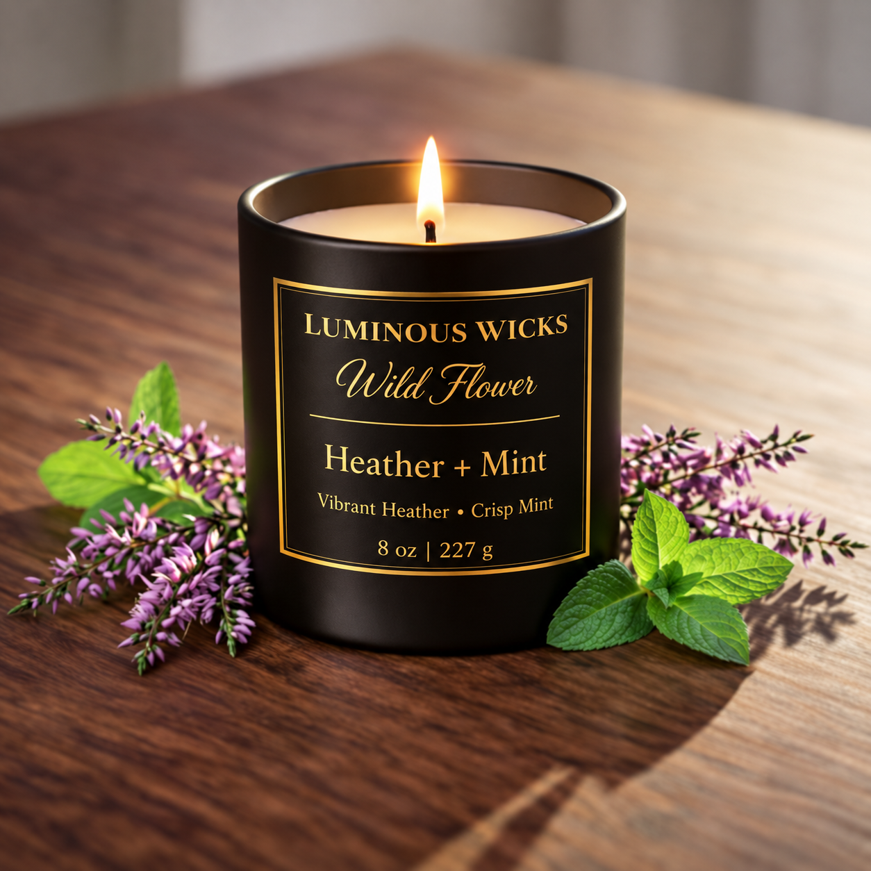 Luminous Wicks Dandelion & Lemongrass 8oz Luxury Candle