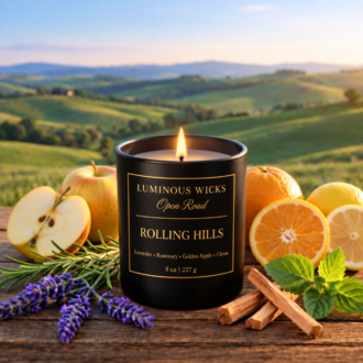 Luminous Wicks Rolling Hills 8oz Luxury Candle