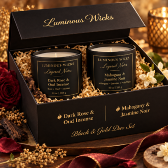 Luminous Wicks Black & Gold Duo Gifting
