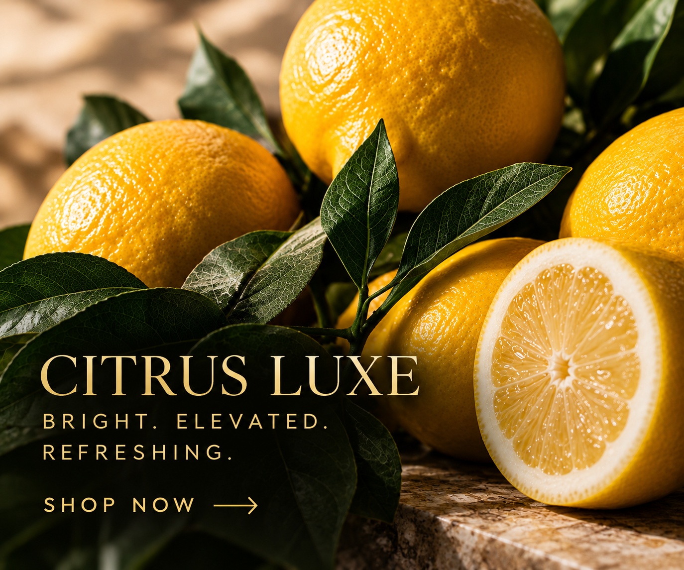 Citrus Luxe candle collection
